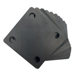 CHAPA 250X250X10 CON 4 TALADROS DE 16 MM 